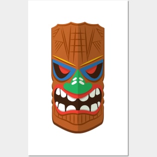 Wooden tiki mask Posters and Art